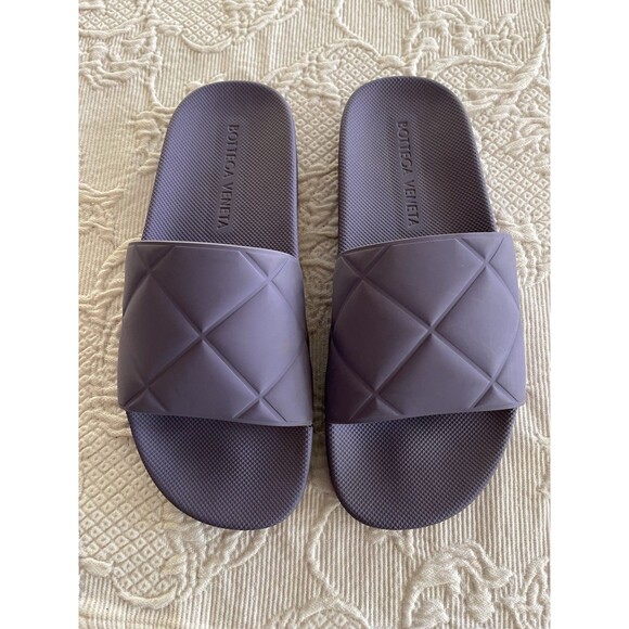 Bottega Veneta Purple Lavender PVC Sandal Flat Slides Made in Italy Lady Size 39 - Picture 5 of 15